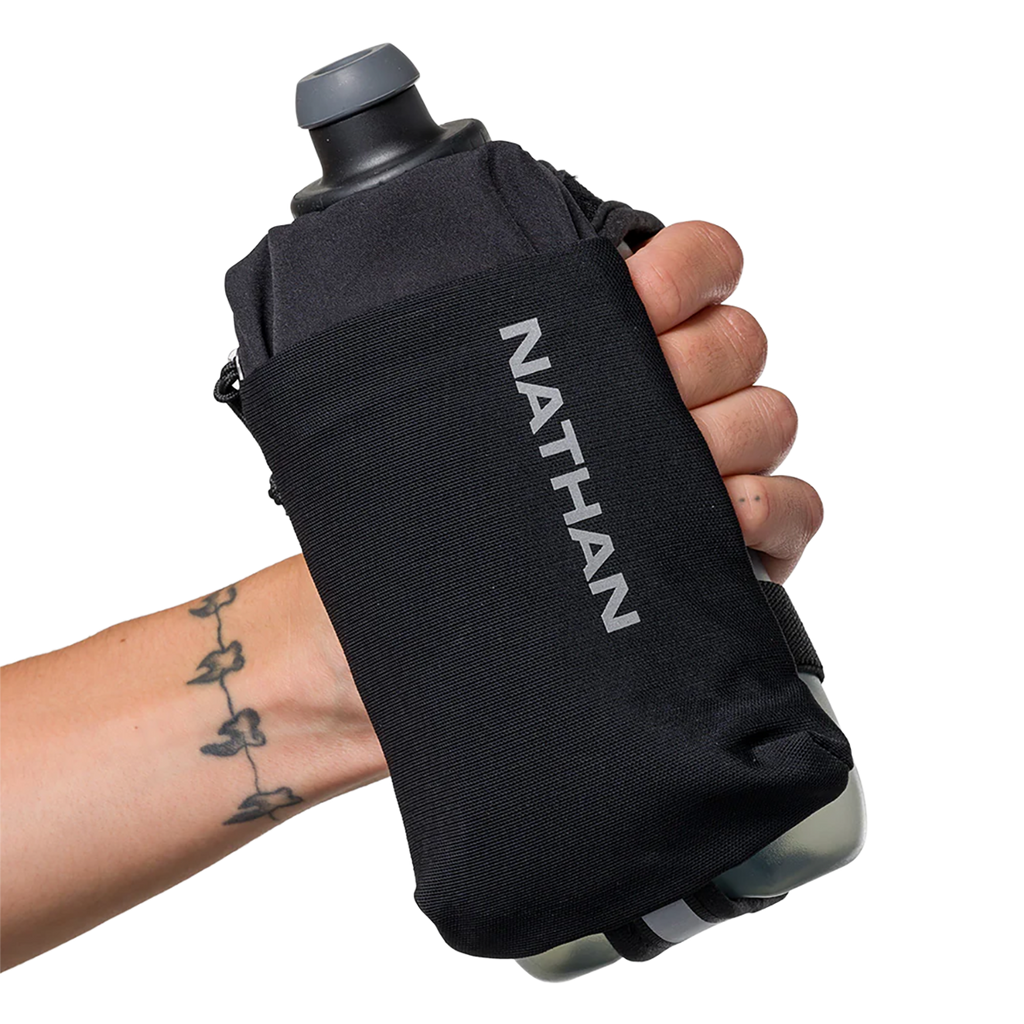 Nathan SpeedDraw 2 18oz Flask — Electric Blue/Ribbon Red — Size One Size — Detail View