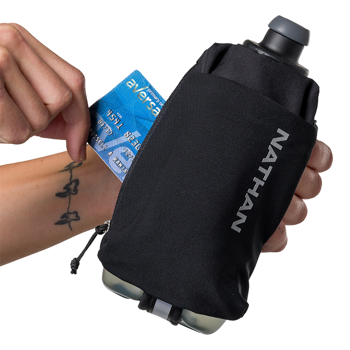 Nathan SpeedDraw 2 18oz Flask — Electric Blue/Ribbon Red — Size One Size — Back View