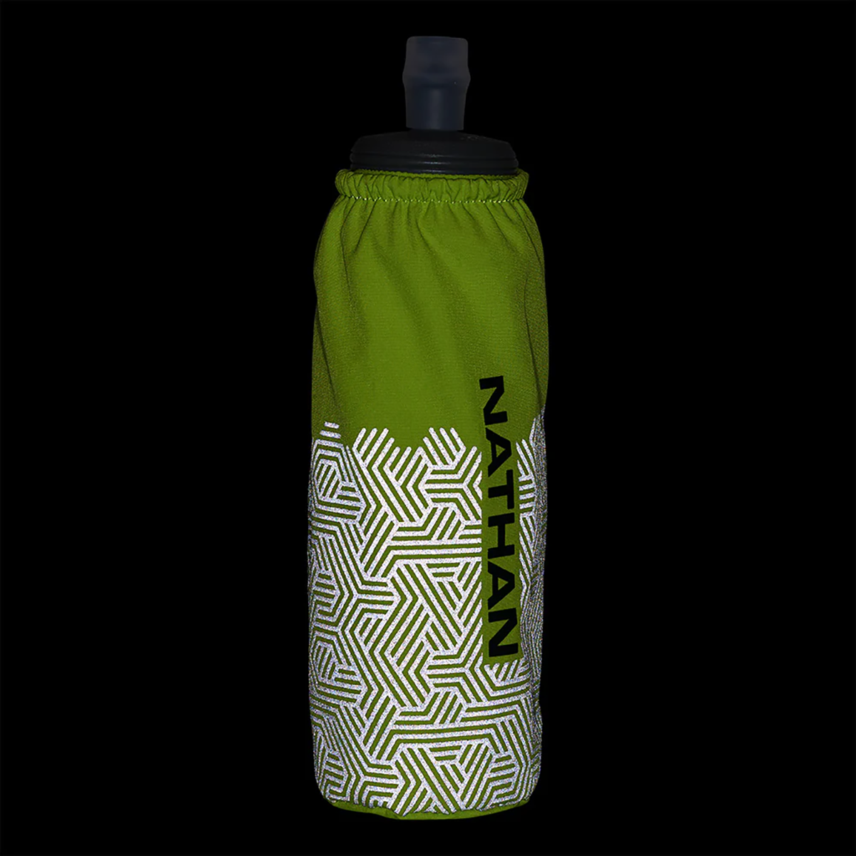 Nathan Hypernight Pinnacle 14 oz Soft Flask — Black/Hex Print — Size One Size — Alternate View 9