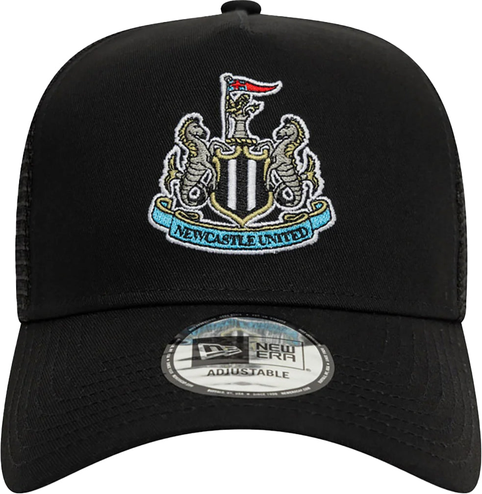New Era Newcastle United Core E-Frame Trucker Adjustable Cap - Black