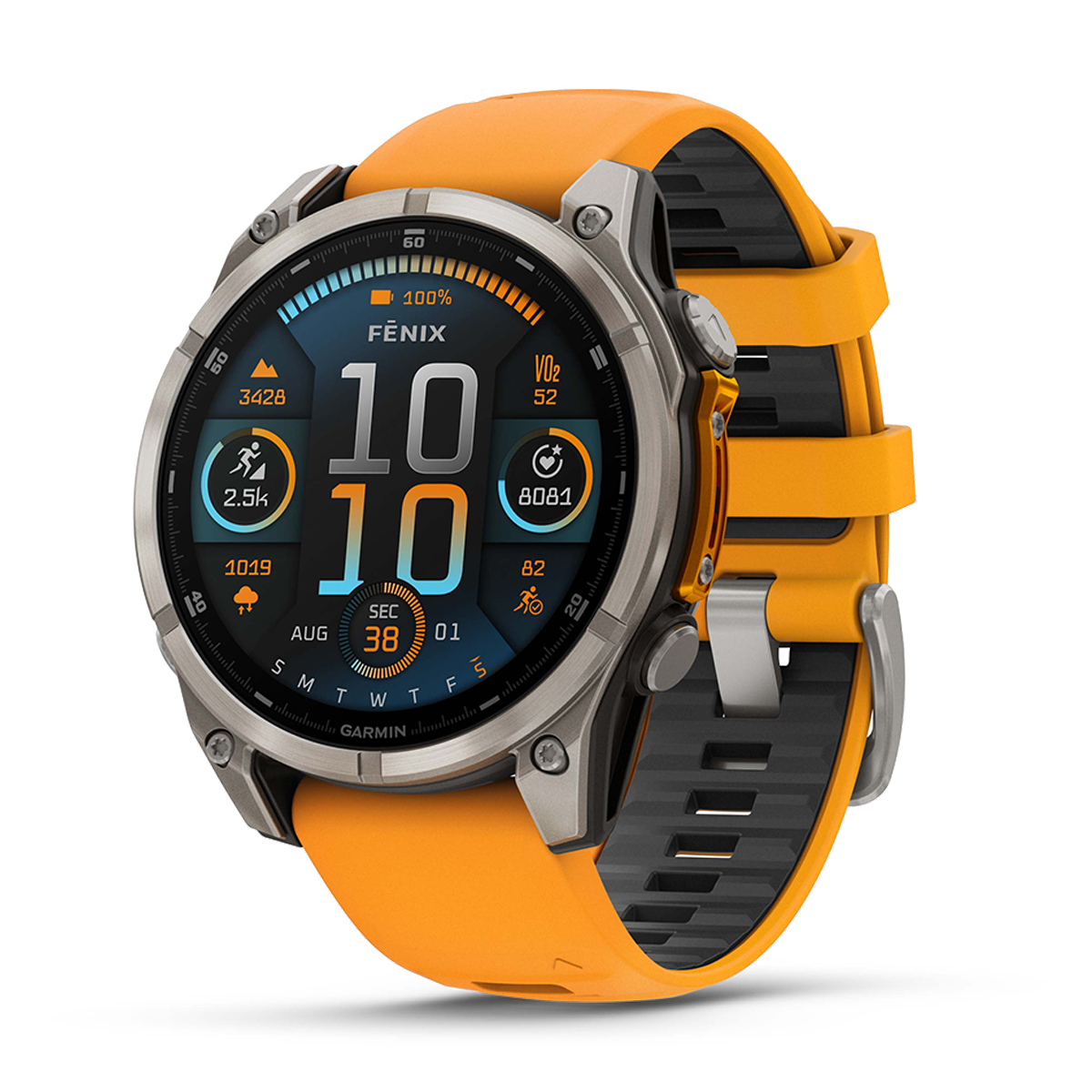 Garmin Fenix 8 Amoled — Carbon Gray DLC Titanium Black - Pebble Gray — Size 51 mm — Alternate View 13