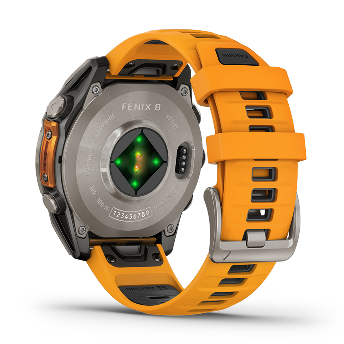 Garmin Fenix 8 Amoled — Carbon Gray DLC Titanium Black - Pebble Gray — Size 51 mm — Alternate View 23