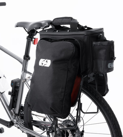 Oxford T18 Rack Top Bag With 18L Pannier Bag - Black