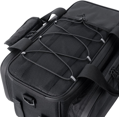 Oxford T18 Rack Top Bag With 18L Pannier Bag - Black
