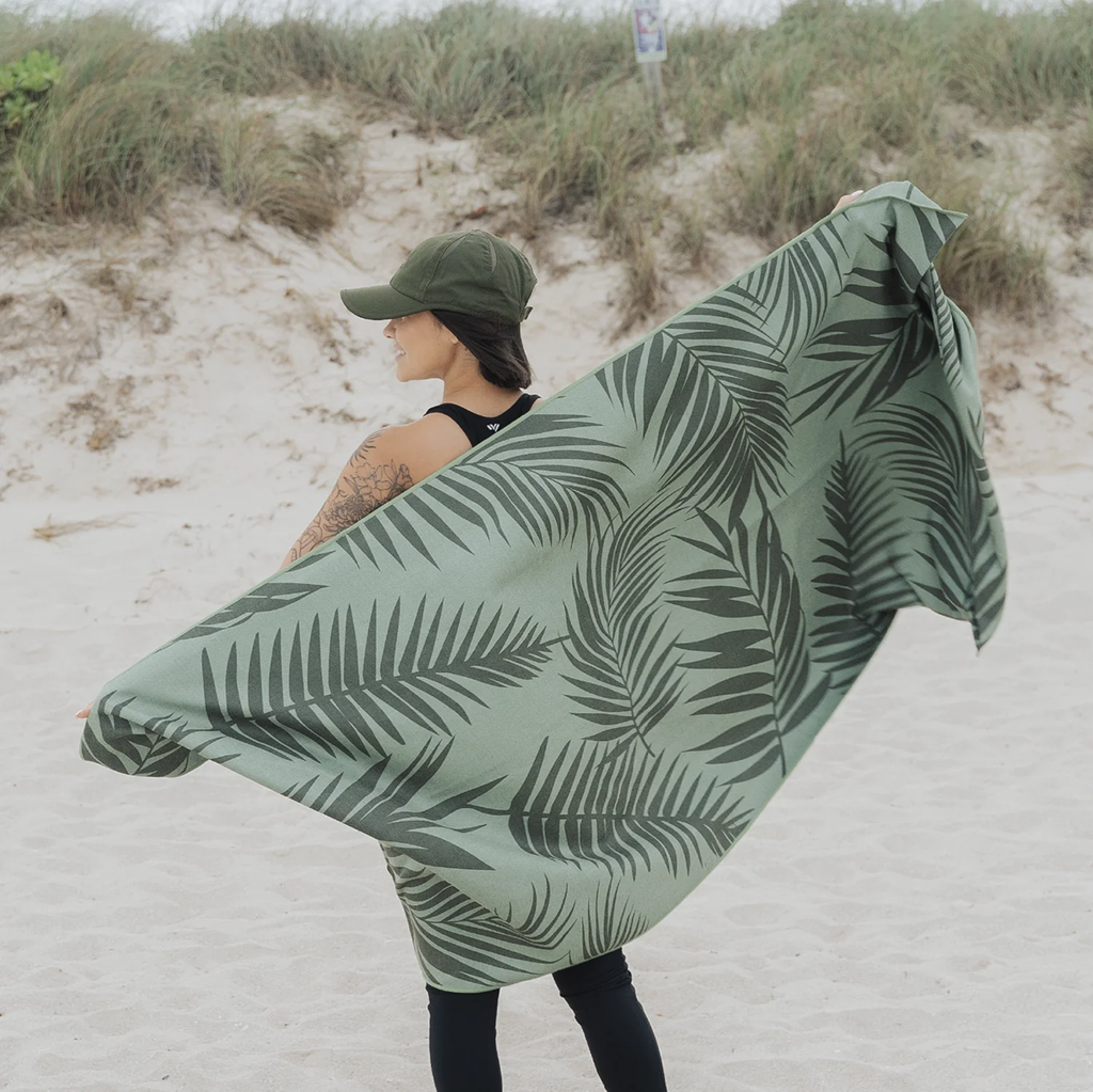 Sprints Towel — Garden of Races Past — Size One Size — Side View