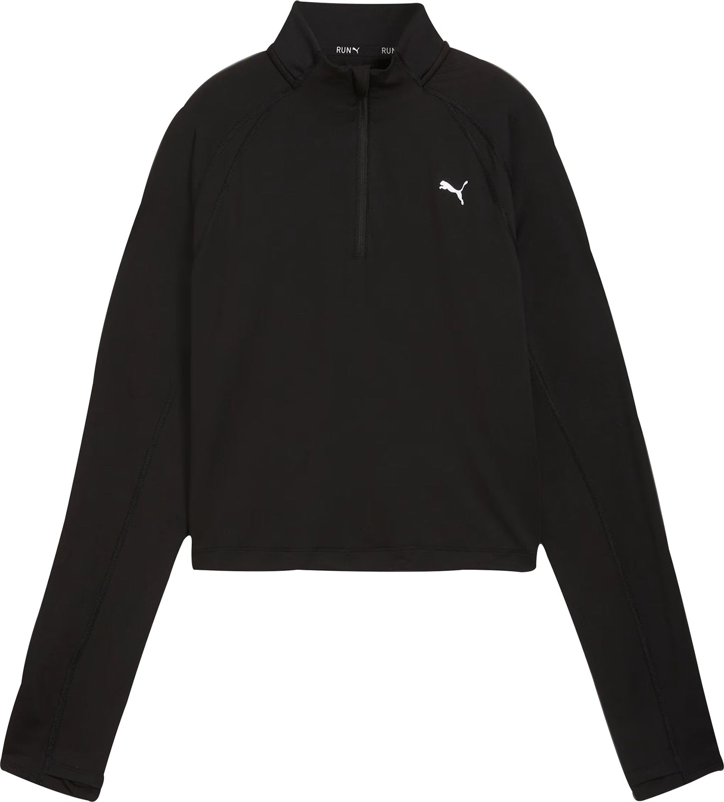 Puma Run Cloudspun Half Zip Long Sleeve Womens Running Top - Black
