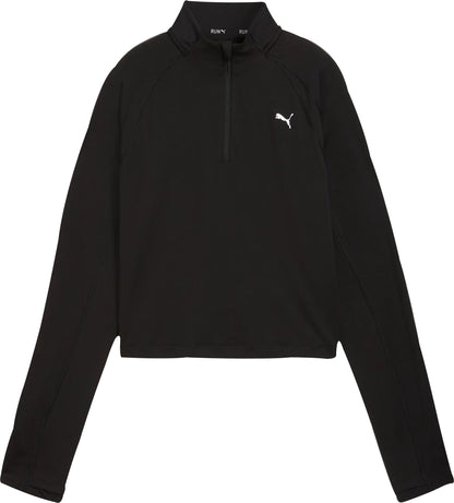 Puma Run Cloudspun Half Zip Long Sleeve Womens Running Top - Black