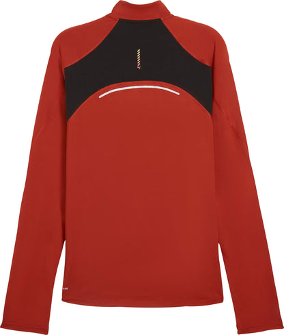 Puma Run Cloudspun Half Zip Long Sleeve Mens Running Top - Red