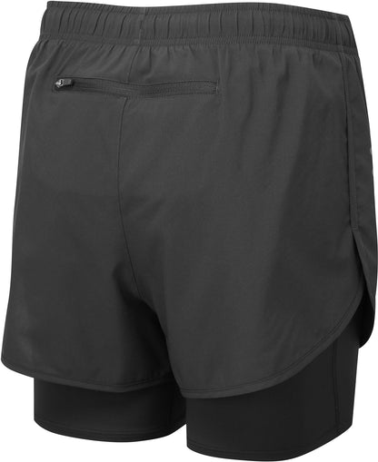 Ronhill Core Twin 2 in 1 Womens Running Shorts - Black