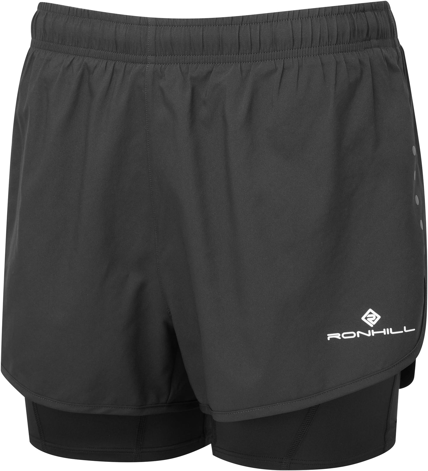 Ronhill Core Twin 2 in 1 Womens Running Shorts - Black