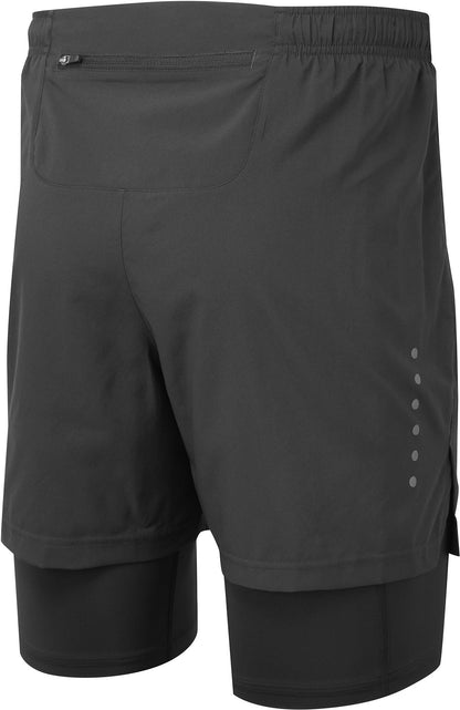 Ronhill Core Twin 2 in 1 Mens Running Shorts - Black