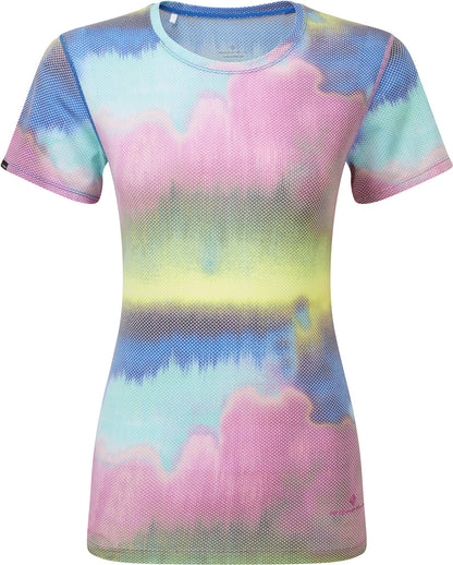Ronhill Tech Golden Hour Short Sleeve Womens Running Top - Multi