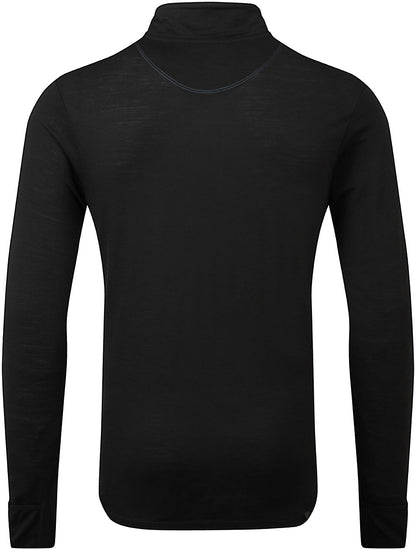 Ronhill Tech Merino Half Zip Long Sleeve Mens Running Top - Black