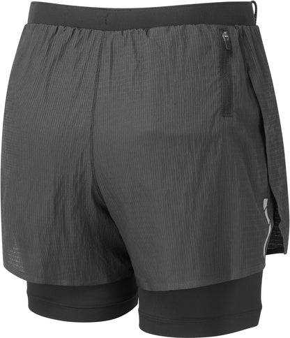 Ronhill Tech Race Twin 2 in 1 Womens Running Shorts - Black