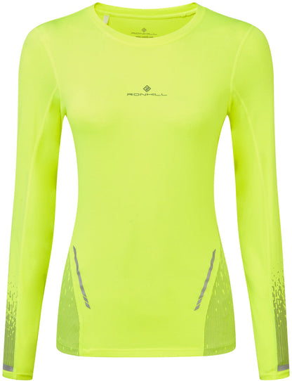 Ronhill Tech Reflect Long Sleeve Womens Running Top - Yellow