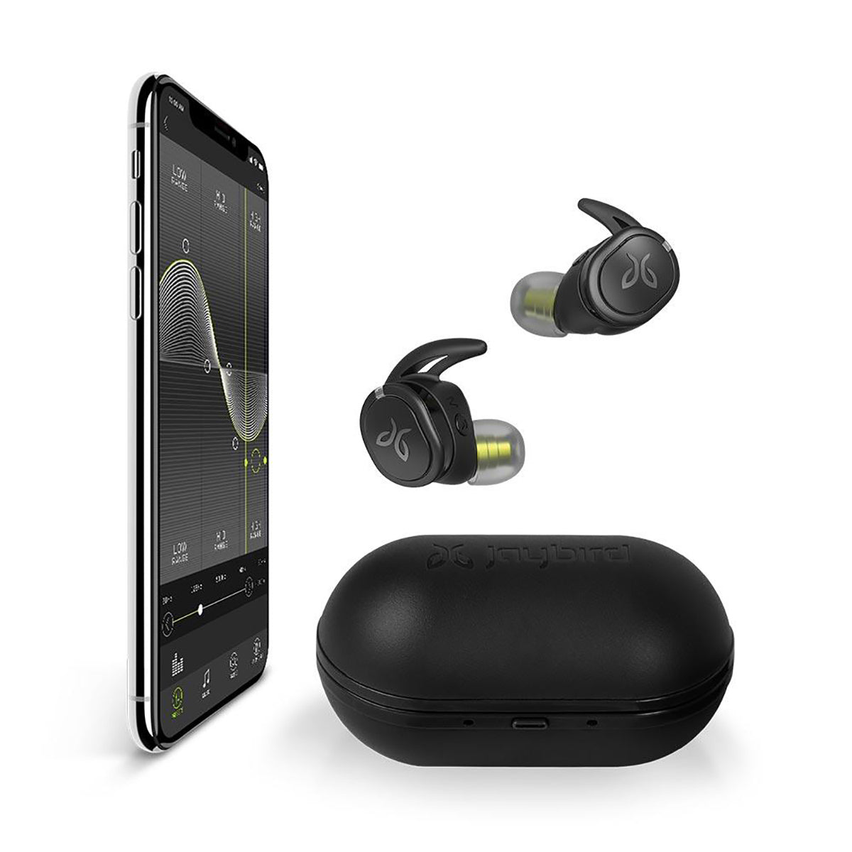 Jaybird RUN XT True Wireless Headphones — Black - Flash — Top View