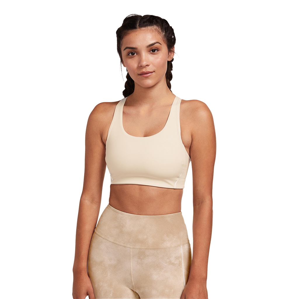 Alwrld ALRN Crop Bra — White Sand — Size XSmall — Front View