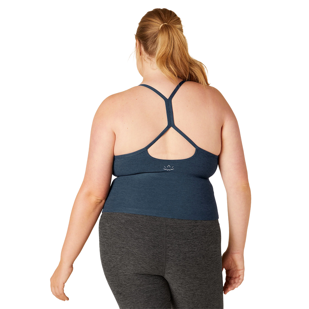 Beyond Yoga Spacedye Slim Racerback Cropped Tank — Nocturnal Navy — Size XSmall — Lifestyle View