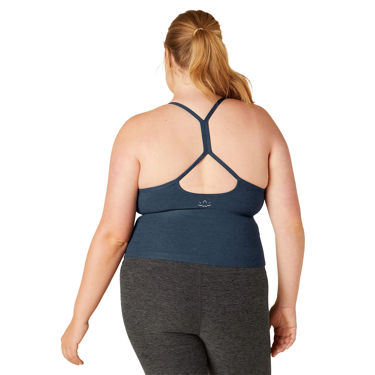 Beyond Yoga Spacedye Slim Racerback Cropped Tank — Nocturnal Navy — Size XSmall — Lifestyle View