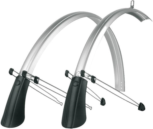 SKS Commuter Mudguards With Spoiler Mudguard Set - Silver