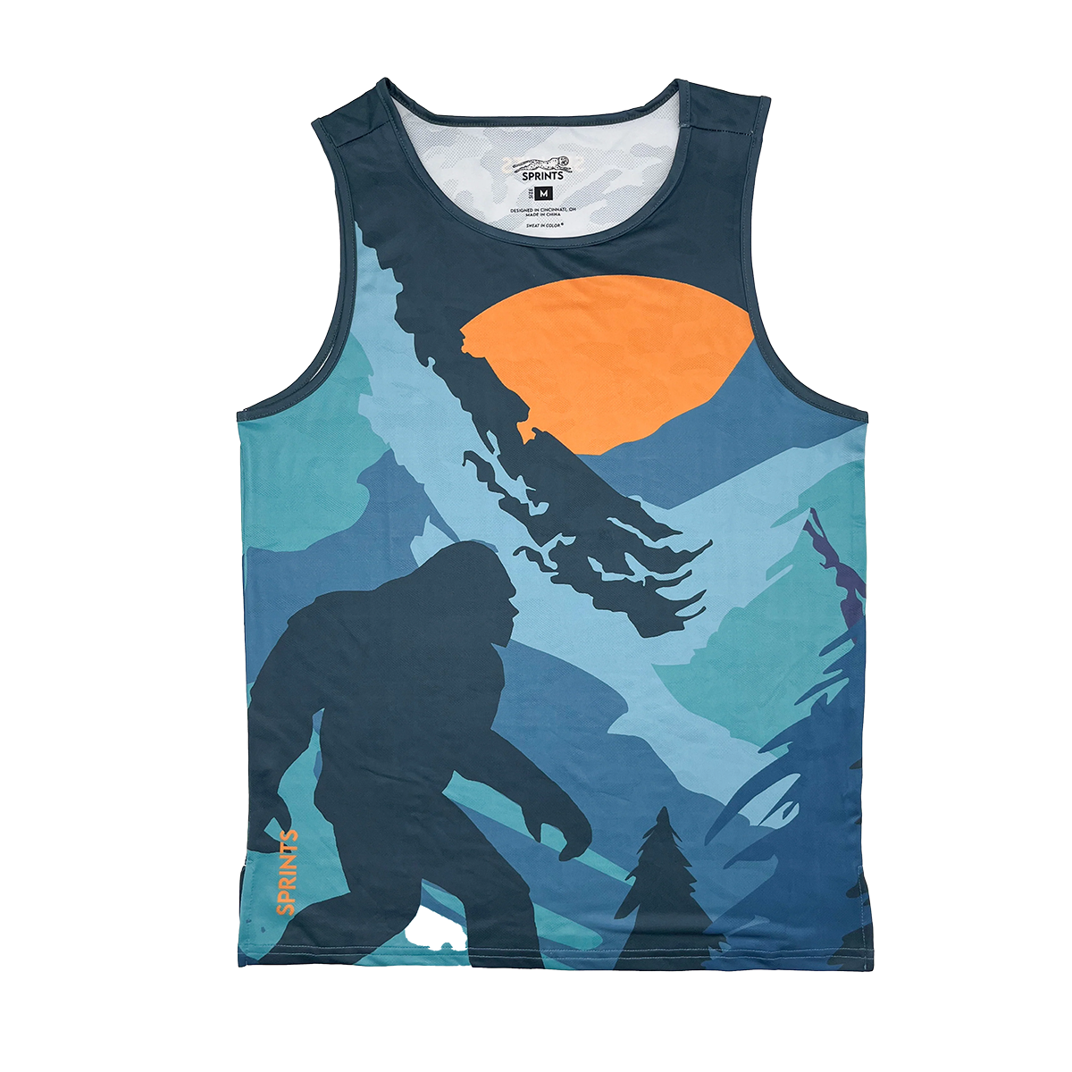 Sprints Sasquatch Tankie — Blue — Size Small — Front View