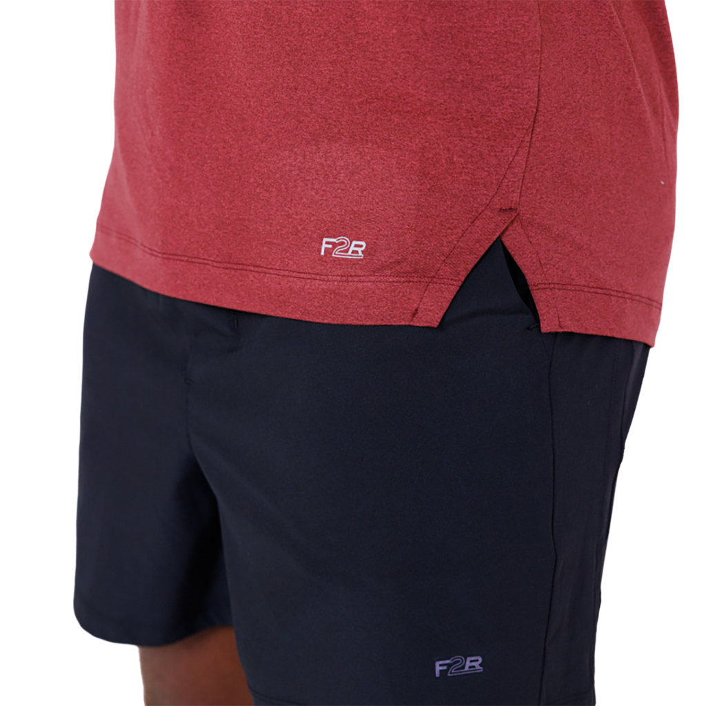 F2R Cationic Jersey Crew Longsleeve — Heather Red Mahogany — Size Small — Alternate View 10
