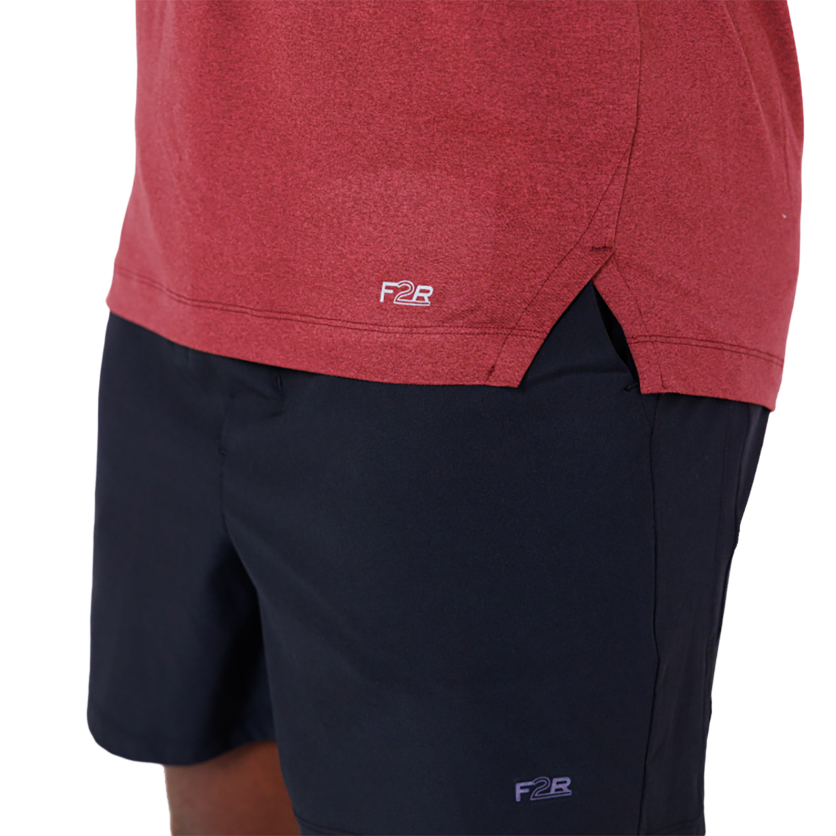 F2R Cationic Jersey Crew Longsleeve — Heather Red Mahogany — Size Small — Alternate View 10