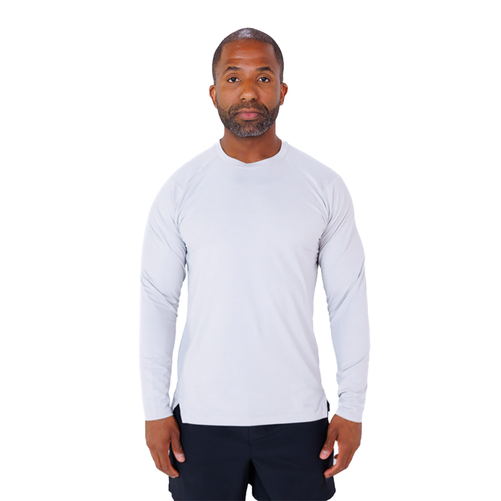 F2R Cationic Jersey Crew Longsleeve — Heather Red Mahogany — Size Small — Alternate View 11