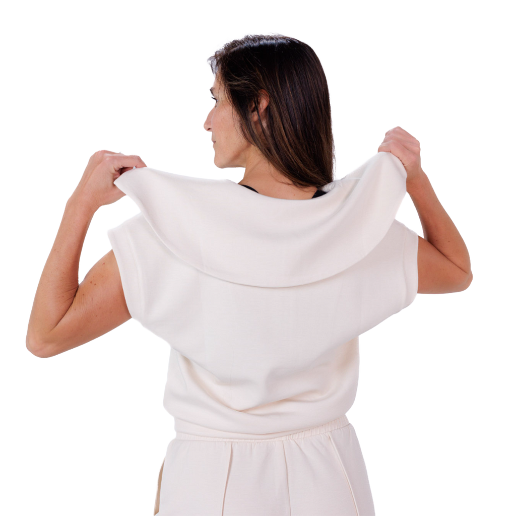 F2R Softlite Shortsleeve 1/2 Zip W Oversized Collar — Blue Blizzard — Size XSmall — Alternate View 16