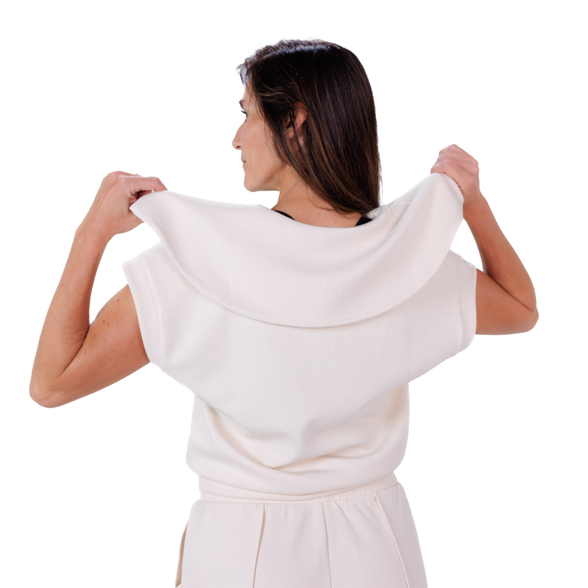 F2R Softlite Shortsleeve 1/2 Zip W Oversized Collar — Blue Blizzard — Size XSmall — Alternate View 16