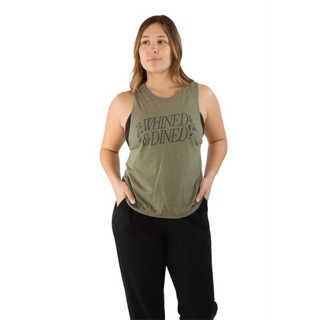 Pep & BB AL020 Crop Tank — Long Run Coffee Club — Size XSmall — Top View
