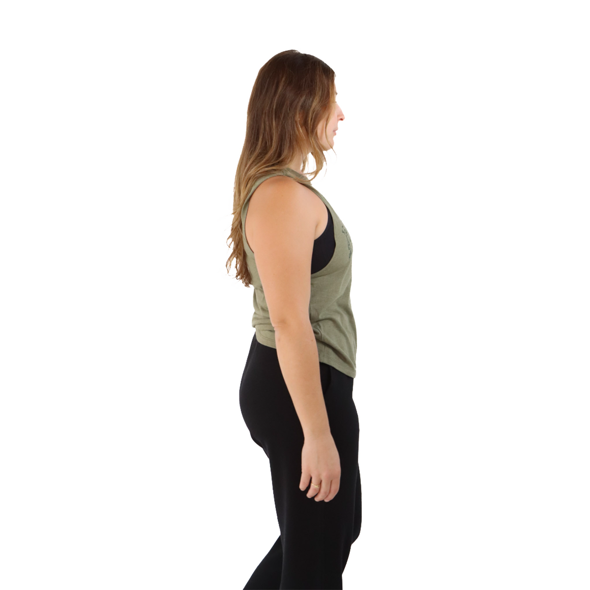 Pep & BB AL020 Crop Tank — Long Run Coffee Club — Size XSmall — Detail View