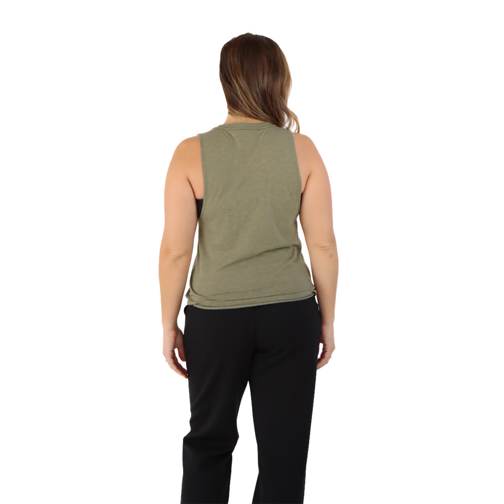 Pep & BB AL020 Crop Tank — Long Run Coffee Club — Size XSmall — Lifestyle View