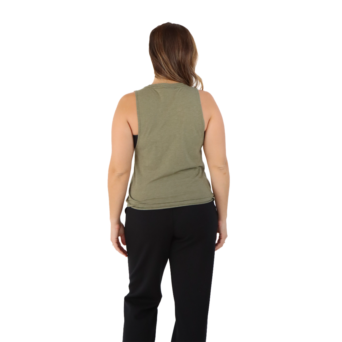 Pep & BB AL020 Crop Tank — Long Run Coffee Club — Size XSmall — Lifestyle View