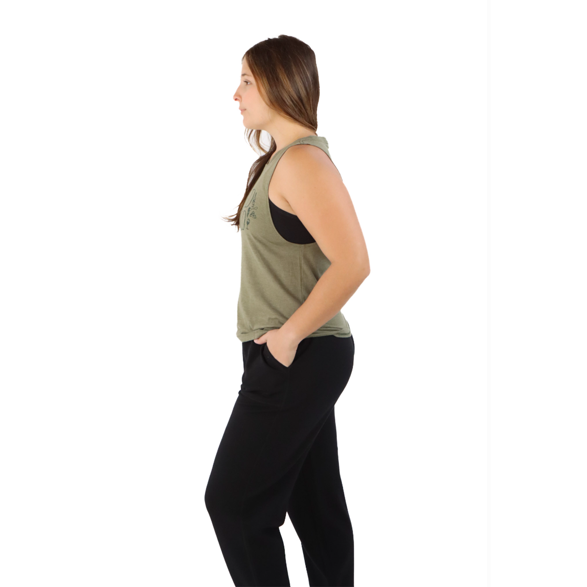 Pep & BB AL020 Crop Tank — Long Run Coffee Club — Size XSmall — Alternate View 7