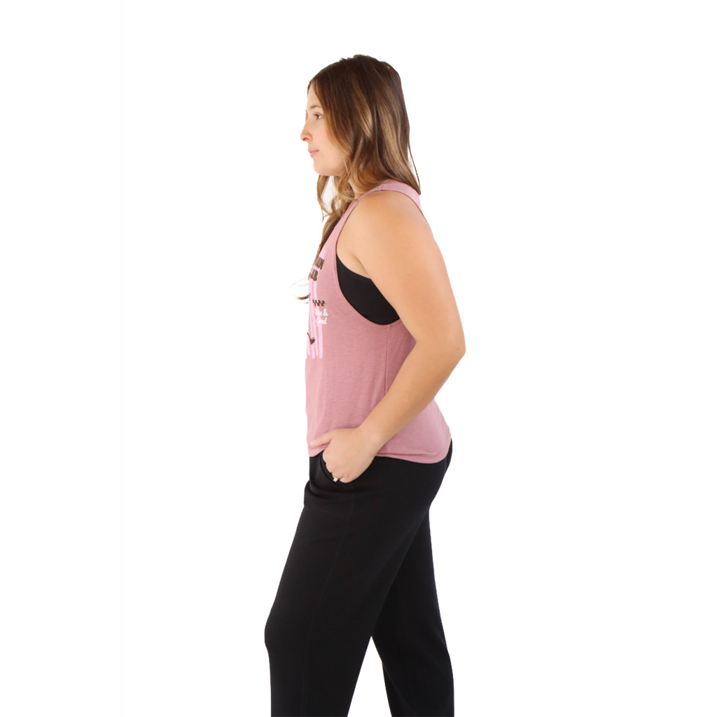 Pep & BB AL020 Crop Tank — Long Run Coffee Club — Size XSmall — Side View