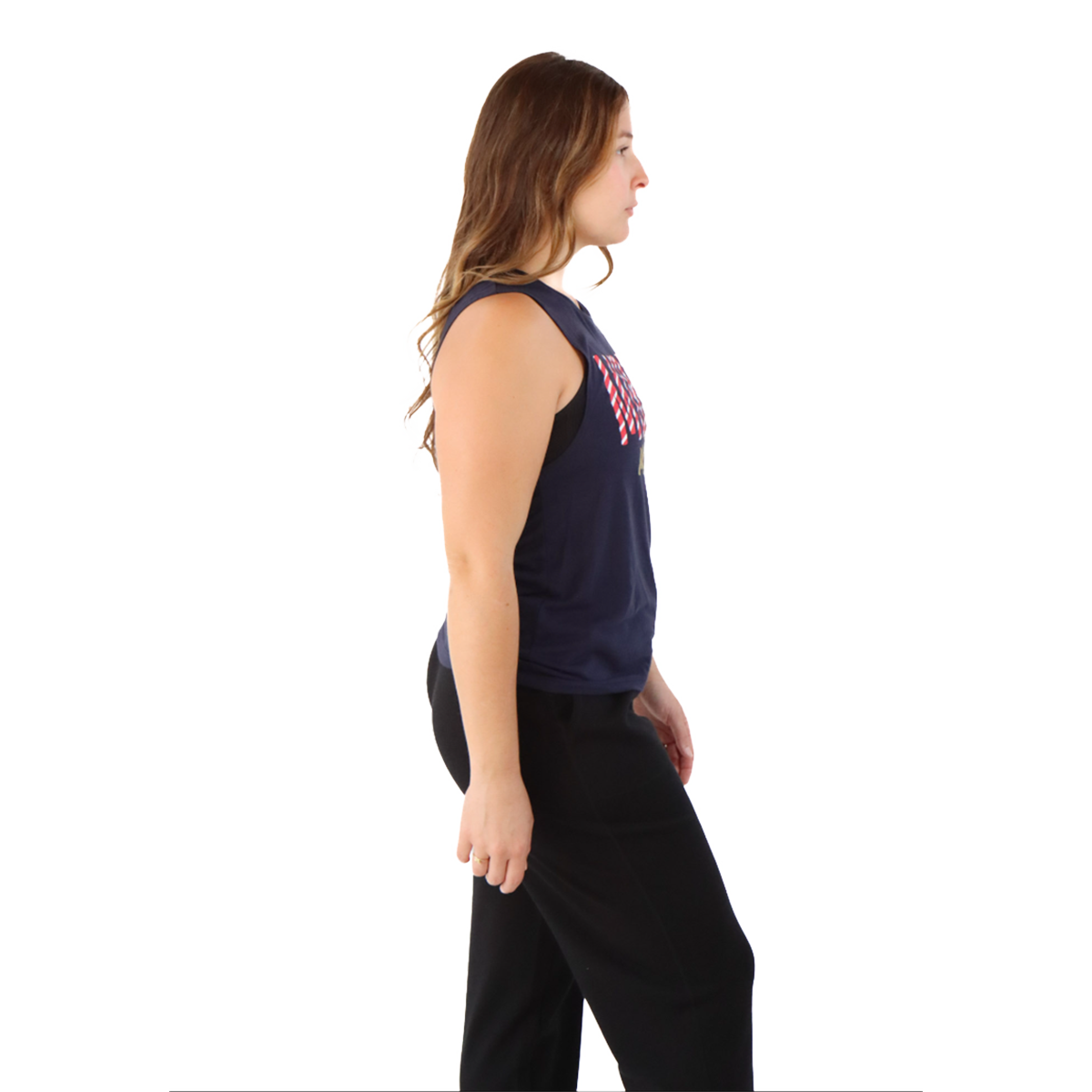 Pep & BB Flowy Scoop Muscle Tank — Rather Be Running — Size Small — Side View