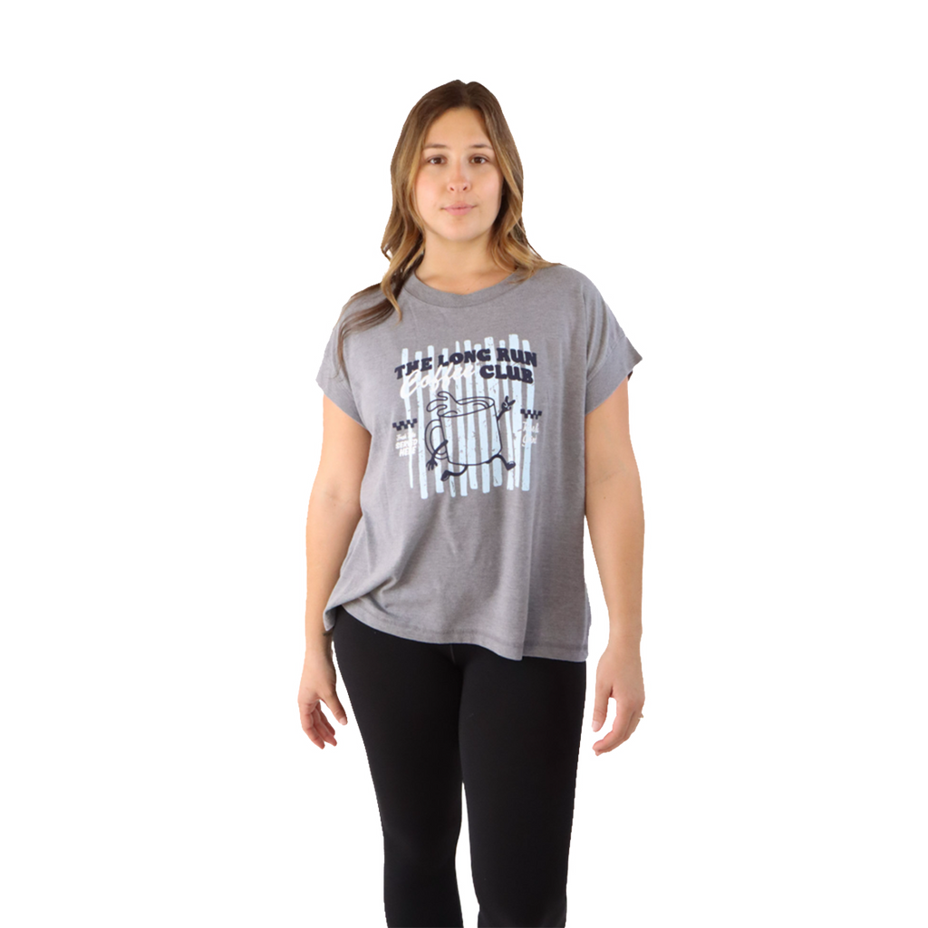 Pep & BB LAT Crop Tank — Long Run Coffee Club — Size XSmall — Front View
