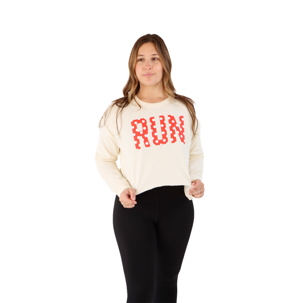 Pep & BB Afx24 Crop Crew — Run Dots — Size XSmall — Back View