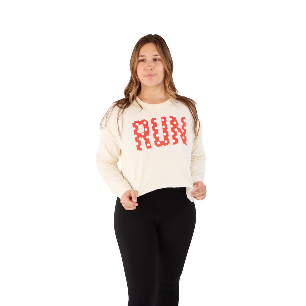 Pep & BB Afx24 Crop Crew — Run Dots — Size XSmall — Back View