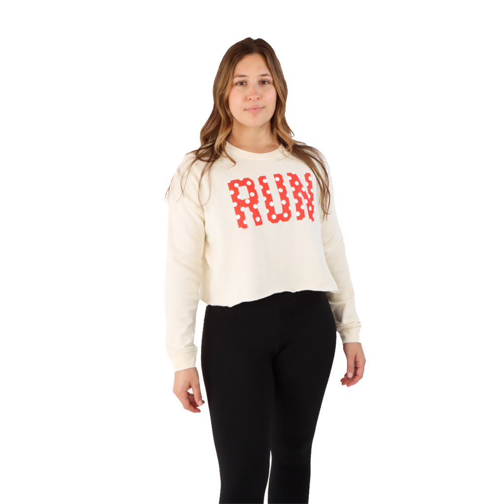 Pep & BB Afx24 Crop Crew — Run Dots — Size XSmall — Front View
