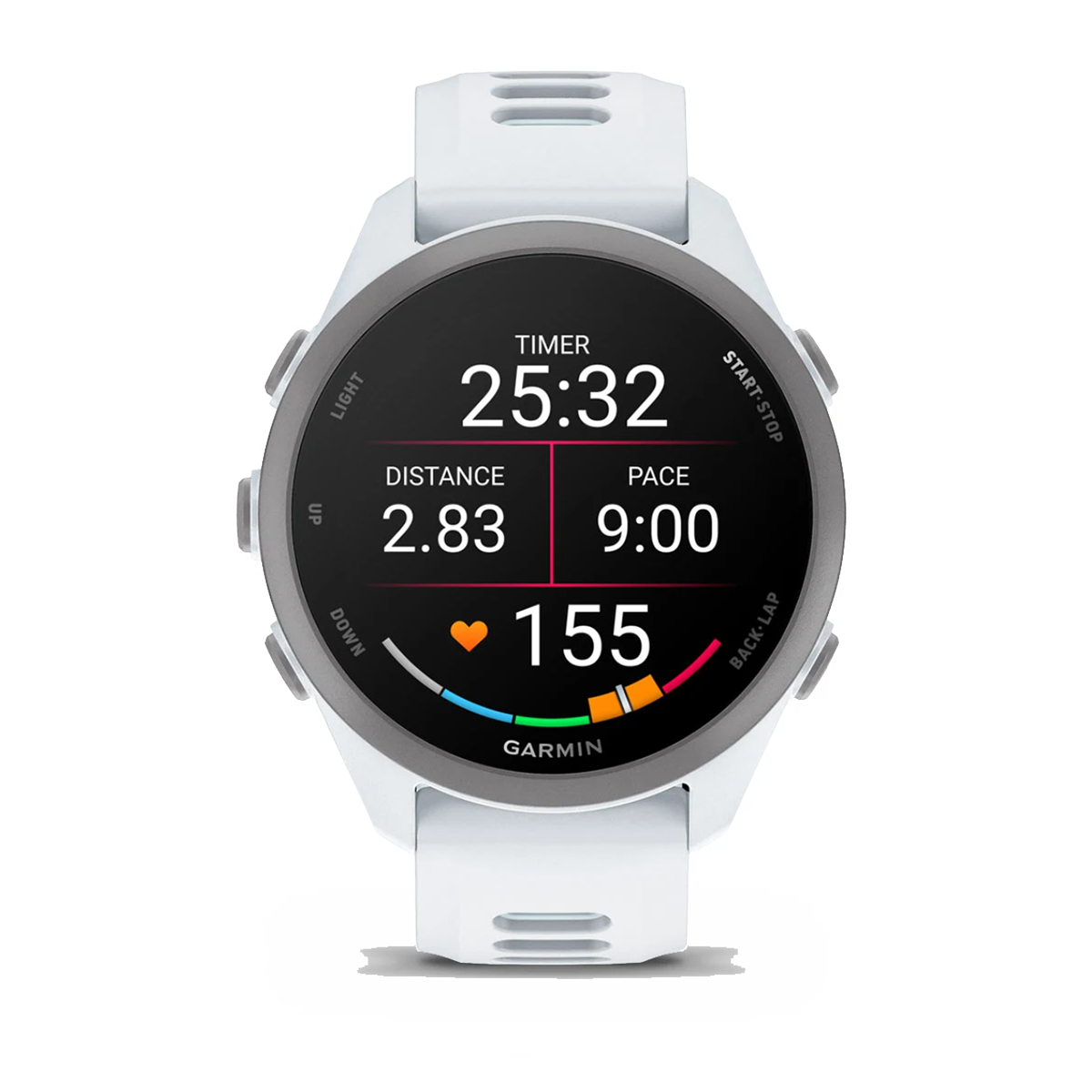 Garmin Forerunner 170 — Whitestone - Cloud Blue — Size One Size — Top View