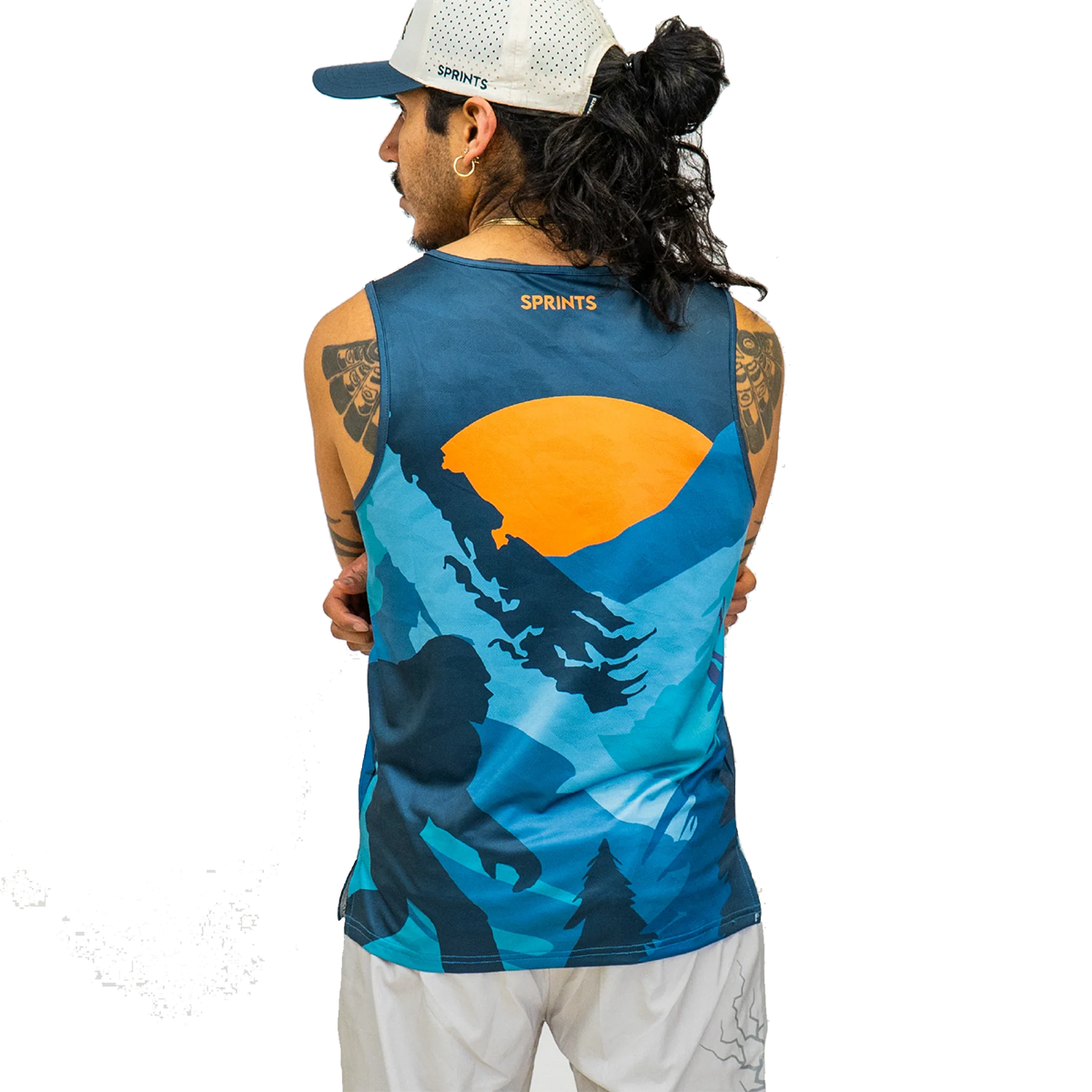 Sprints Sasquatch Tankie — Blue — Size Small — Top View