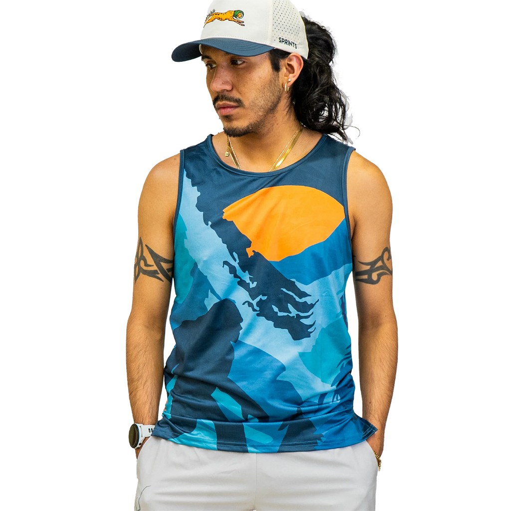 Sprints Sasquatch Tankie — Blue — Size Small — Back View