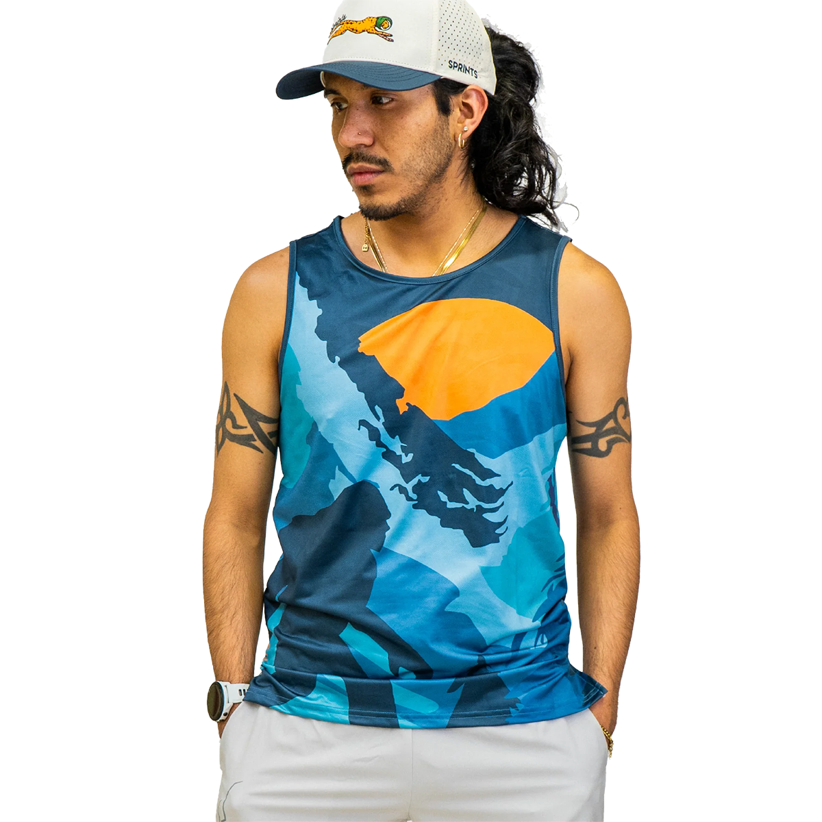 Sprints Sasquatch Tankie — Blue — Size Small — Back View