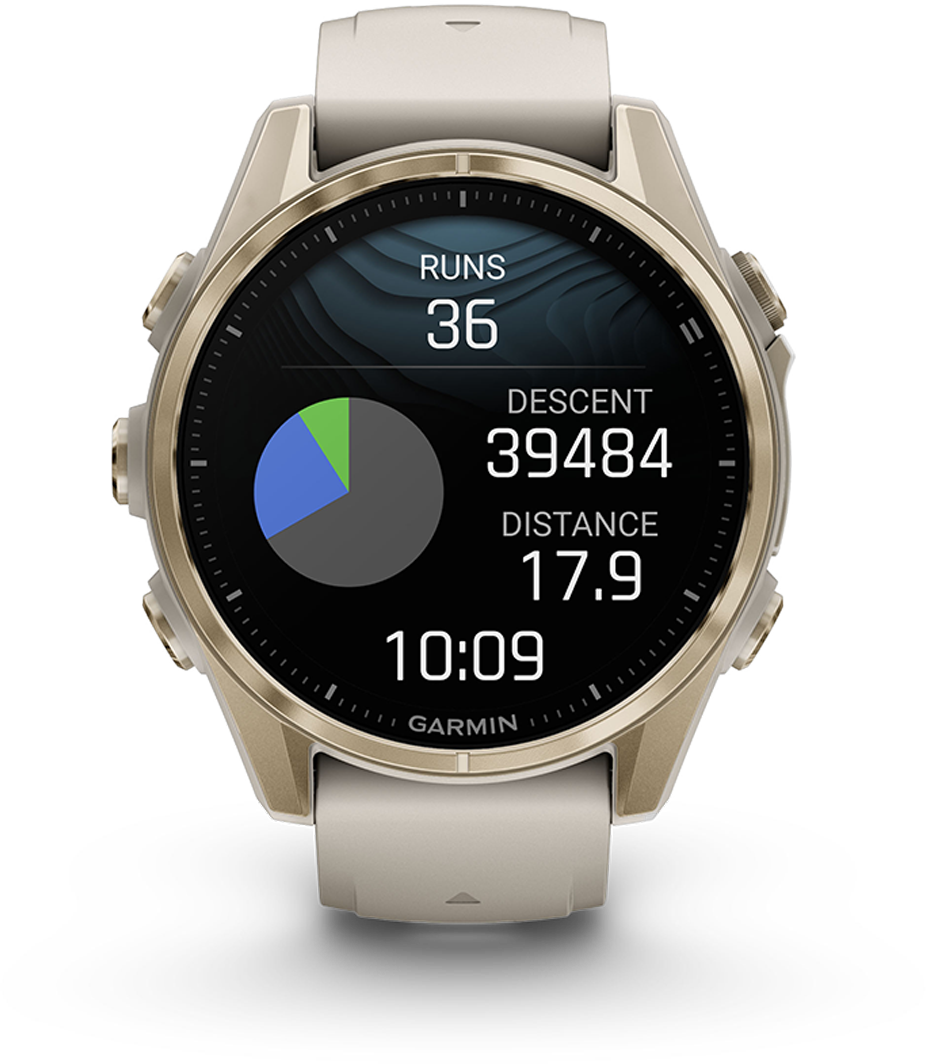 Garmin Fenix 8 Amoled — Carbon Gray DLC Titanium Black - Pebble Gray — Size 51 mm — Alternate View 25