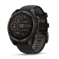 Garmin Fenix 8 Solar — Titanium Amp Yellow - Graphite — Size 51 mm — Front View