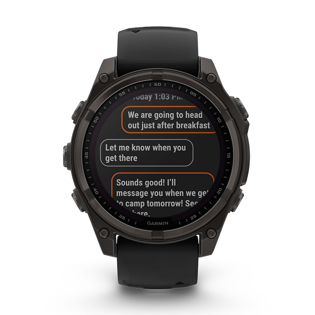 Garmin Fenix 8 Solar — Titanium Amp Yellow - Graphite — Size 51 mm — Alternate View 10