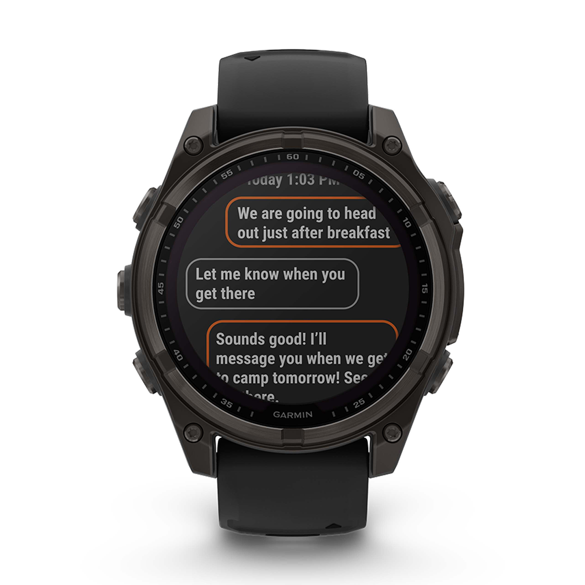 Garmin Fenix 8 Solar — Titanium Amp Yellow - Graphite — Size 51 mm — Alternate View 10