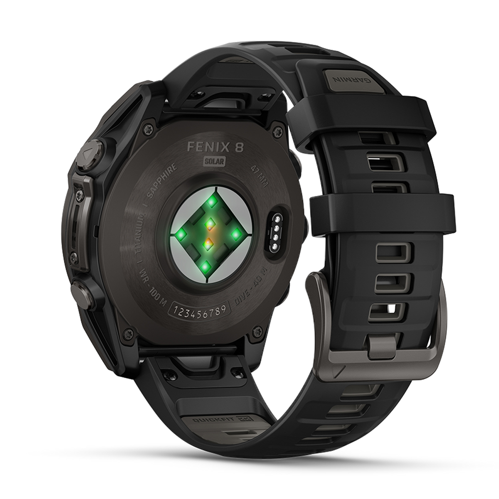 Garmin Fenix 8 Solar — Titanium Amp Yellow - Graphite — Size 51 mm — Alternate View 11